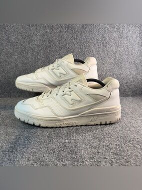 New Balance 550 Triple White Leather Sneakers Mens 11 BB550WWW